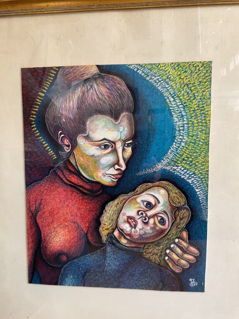 Dessins Pal Sarkozy : Une Œuvre Évocatrice de Femme à l’Enfant (1977)